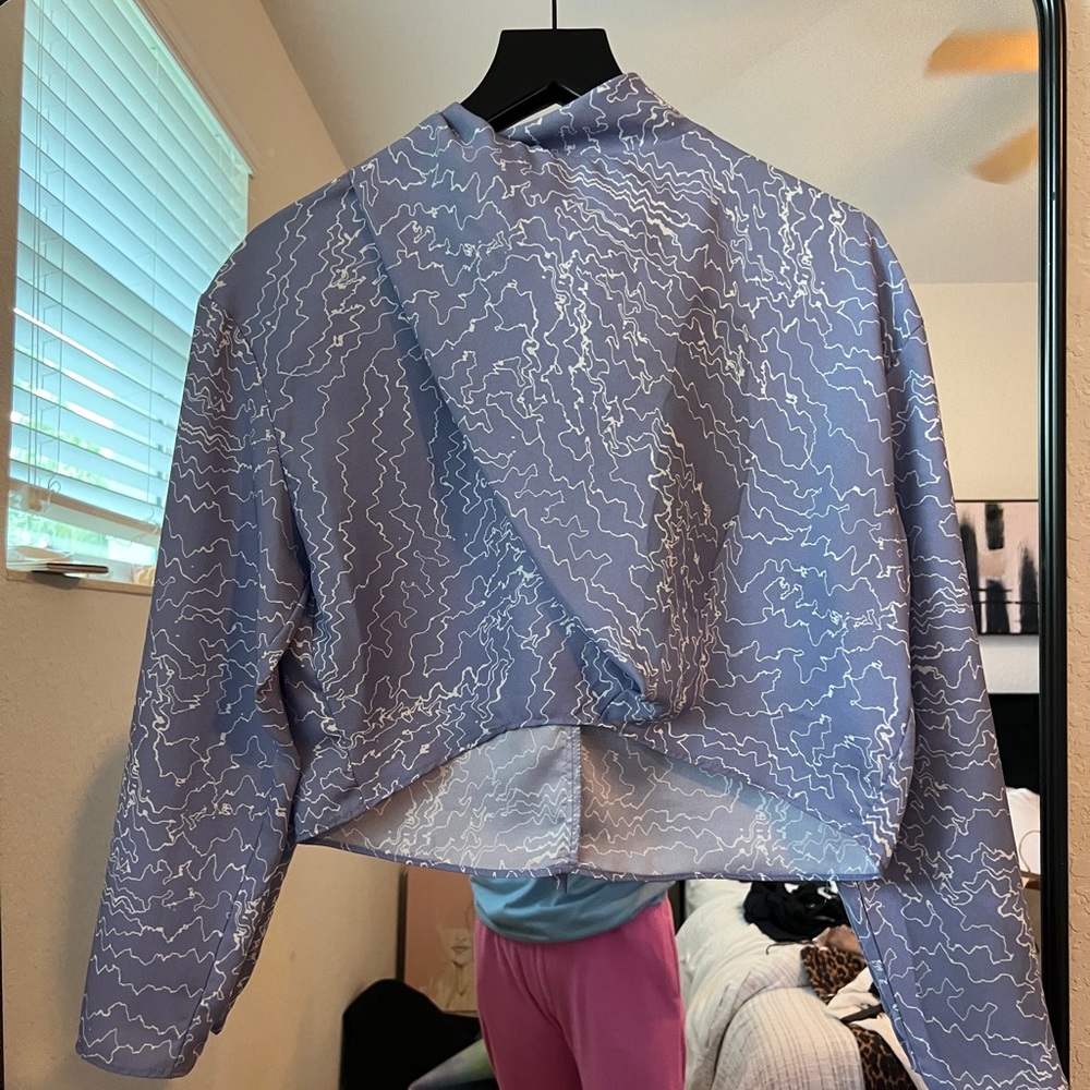 Cropped Satin Blouse, worn once.